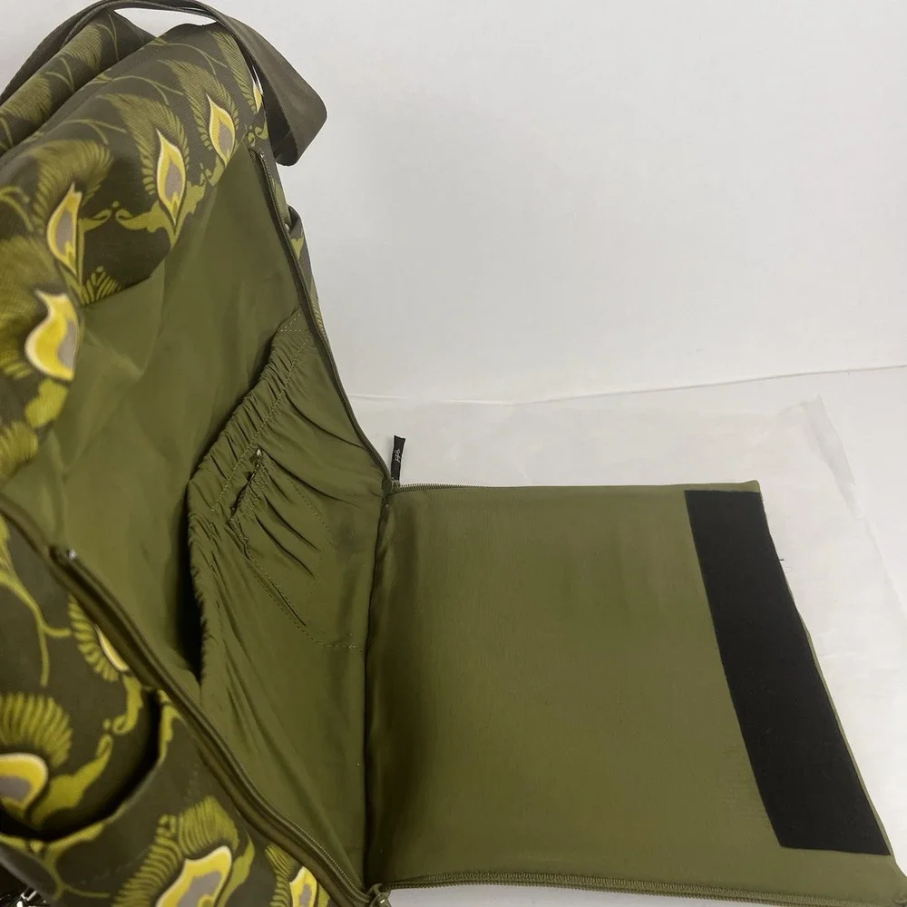Petunia Pickle‎ Bottom Diaper Bag Large Boxy Backpack Green Floral